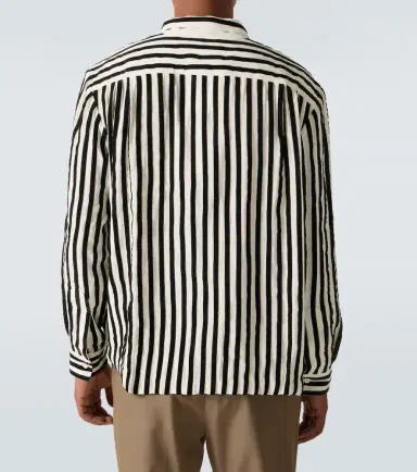 BODE Striped velvet-trimmed silk shirt | Thumbnail 2 BODE Striped velvet-trimmed silk shirt | Thumbnail 2