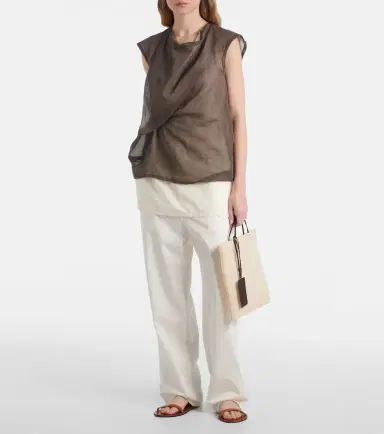 The Row Barn Mini leather-trimmed tote bag | Thumbnail 6 The Row Barn Mini leather-trimmed tote bag | Thumbnail 6