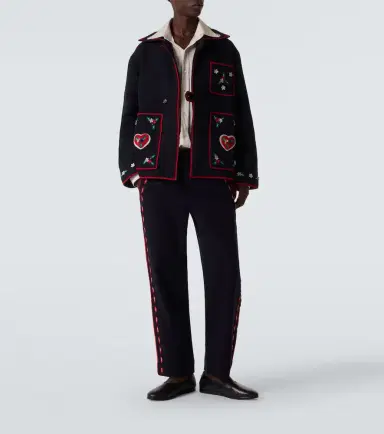 Bode Carroll embroidered wool straight pants | Thumbnail 5 Bode Carroll embroidered wool straight pants | Thumbnail 5