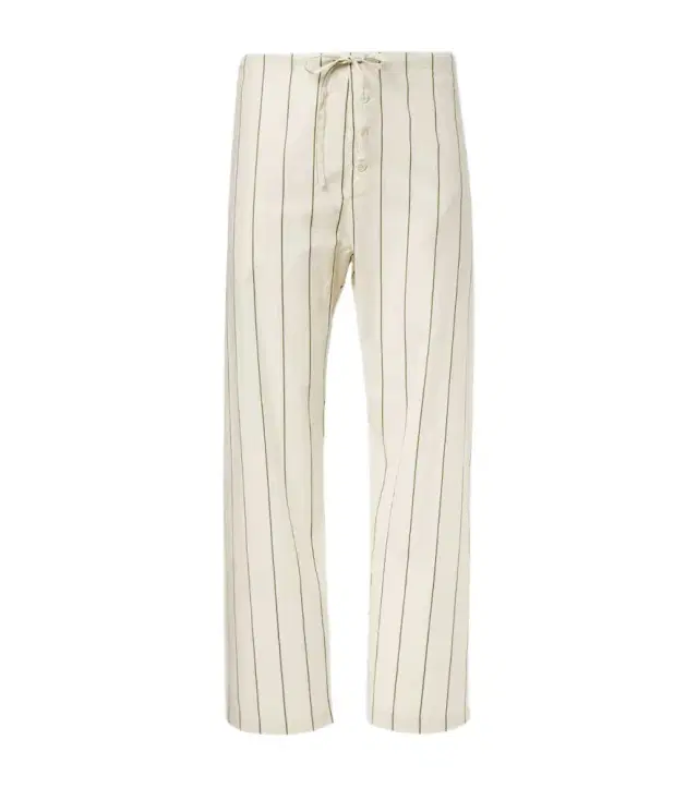 Bode Celery striped cotton pajama pants