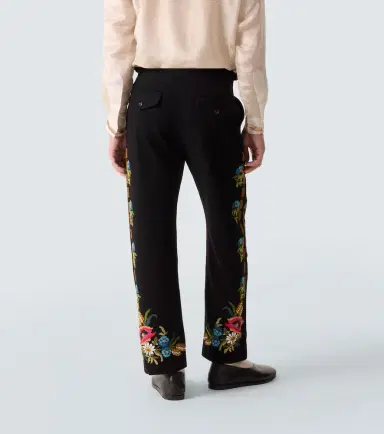 BODE Beaded Aquitaine wool straight pants | Thumbnail 4