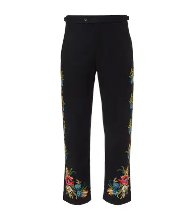 BODE Beaded Aquitaine wool straight pants | Thumbnail 1