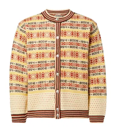 BODE Marzipan jacquard wool cardigan | Thumbnail 1 BODE Marzipan jacquard wool cardigan | Thumbnail 1