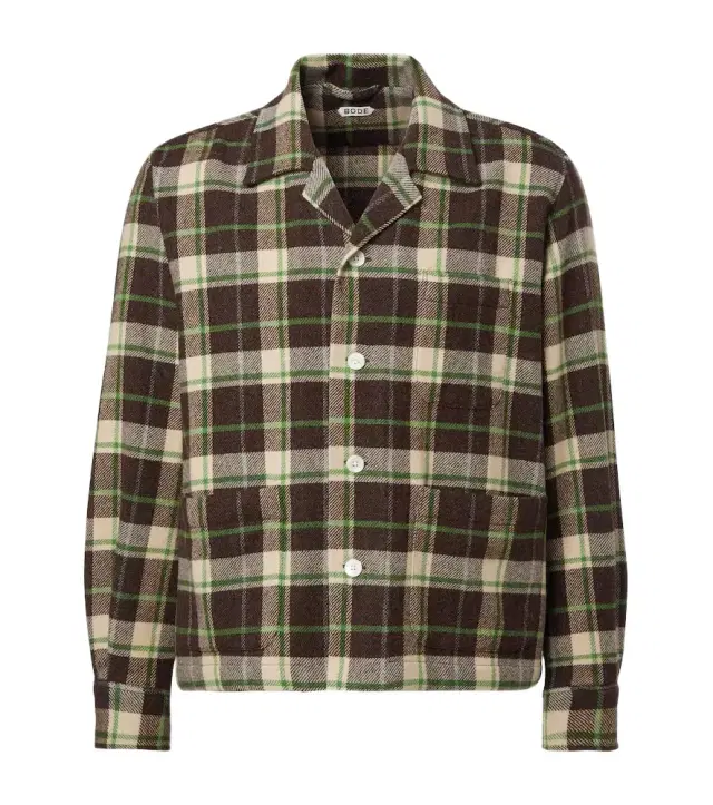 Woodcrest plaid wool flannel overshirt