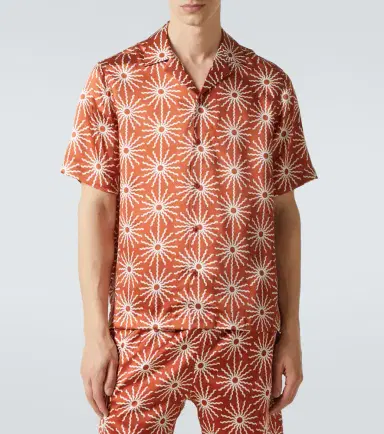Frescobol Carioca Roberto printed silk bowling shirt | Thumbnail 2