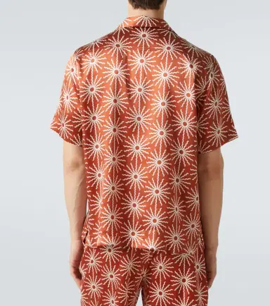 Frescobol Carioca Roberto printed silk bowling shirt | Thumbnail 4