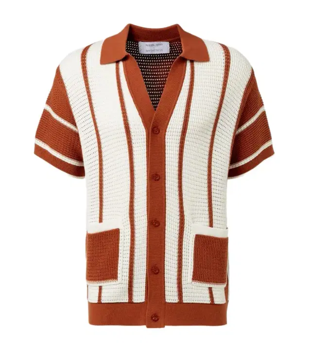 Frescobol Carioca Fabricio crochet cotton shirt