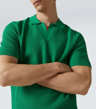 Orlebar Brown Roddy waffle-knit mesh polo shirt | Thumbnail 4