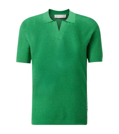 Orlebar Brown Roddy waffle-knit mesh polo shirt | Thumbnail 1