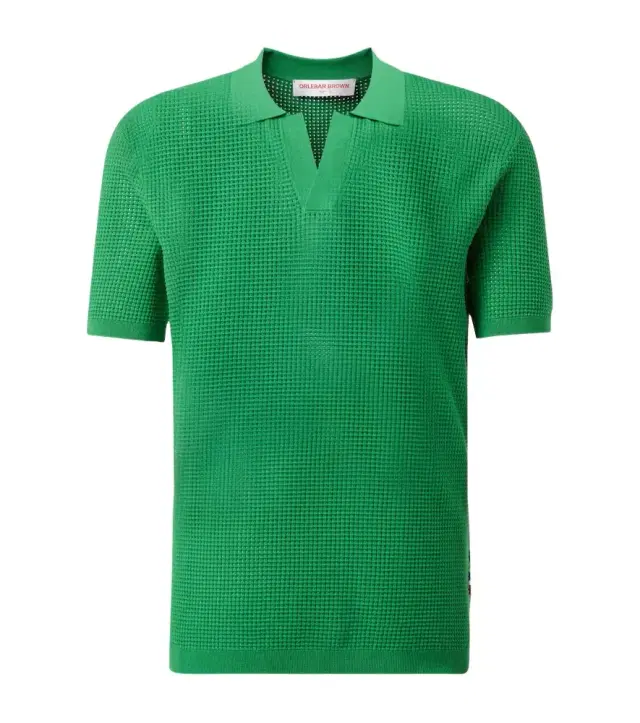 Orlebar Brown Roddy waffle-knit mesh polo shirt