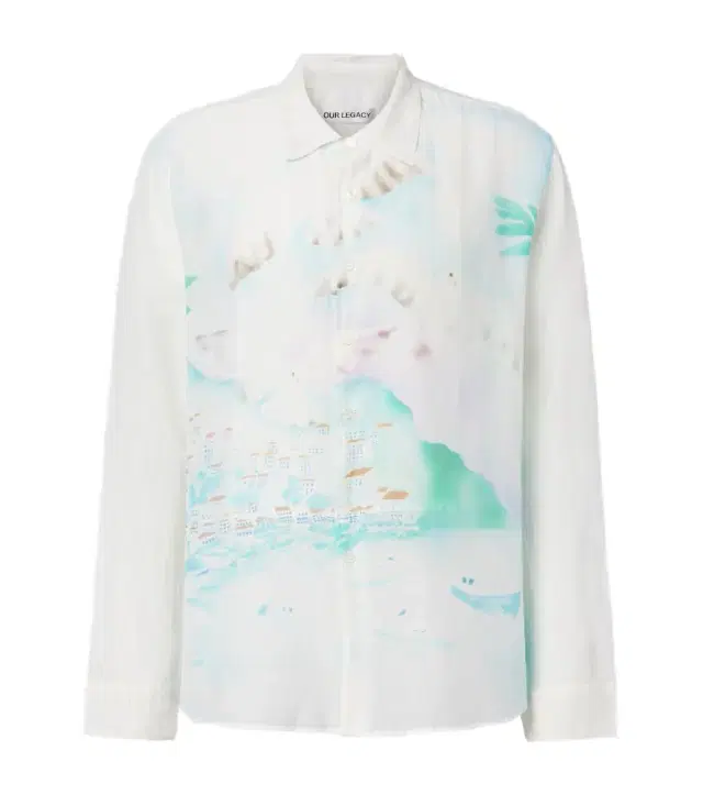 Our Legacy Adorn printed cotton and silk shirt