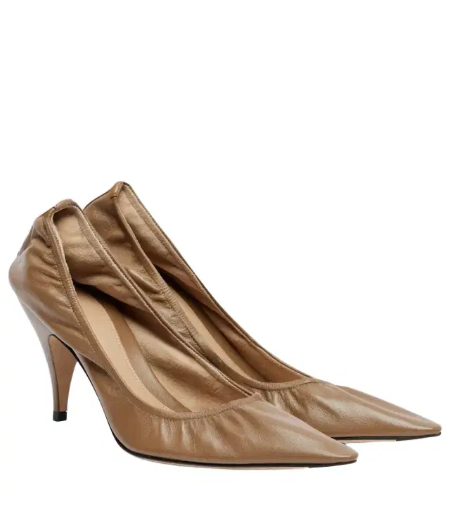 The Row Liisa 80 leather pumps