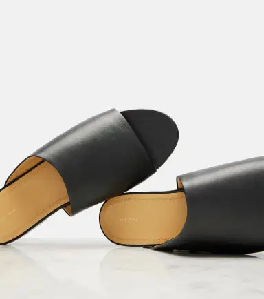 The Row Signum leather slides | Thumbnail 3