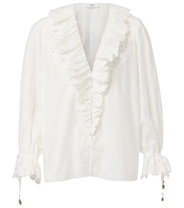 Chloé Broderie anglaise cotton voile blouse
