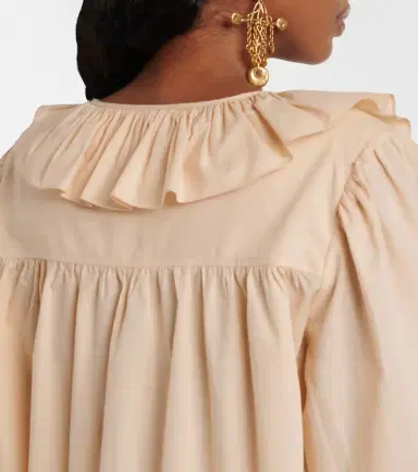 Chloe Chloé Ruffled cotton voile blouse | Thumbnail 3 Chloe Chloé Ruffled cotton voile blouse | Thumbnail 3