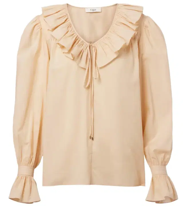 Chloé Ruffled cotton voile blouse