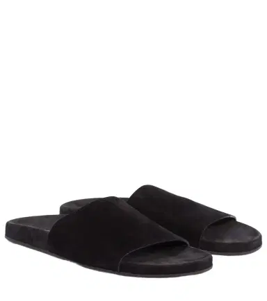 The Row Hugh suede slides | Thumbnail 1