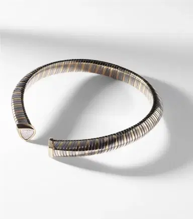 Marina B Trisola 18kt gold and titanium necklace with diamonds | Thumbnail 4