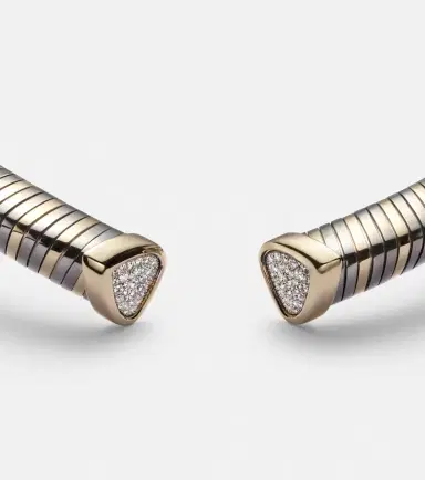 Marina B Trisola 18kt gold and titanium necklace with diamonds | Thumbnail 5