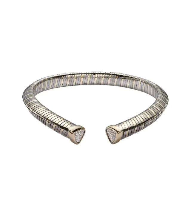 Marina B Trisola 18kt gold and titanium necklace with diamonds