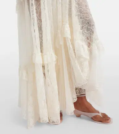 Chloe Chloé Ruffled sheer lace maxi dress | Thumbnail 6