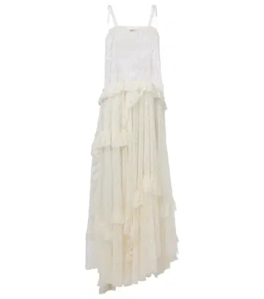 Chloe Chloé Ruffled sheer lace maxi dress | Thumbnail 1