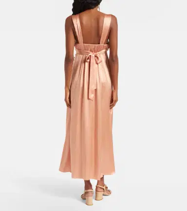 Chloe Chloé Ruched silk satin maxi dress | Thumbnail 4