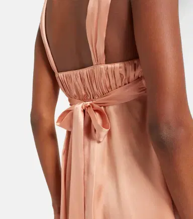 Chloe Chloé Ruched silk satin maxi dress | Thumbnail 5