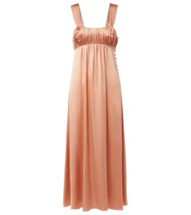 Chloe Chloé Ruched silk satin maxi dress | Thumbnail 1