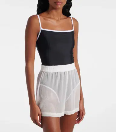 JADE SWIM Sheer high-rise shorts | Thumbnail 2