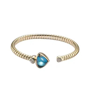 Marina B Trisolina Bypass 18kt gold bracelet with topaz and diamonds | Thumbnail 1