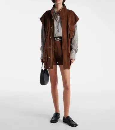The Frankie Shop Turin oversized suede jacket | Thumbnail 2