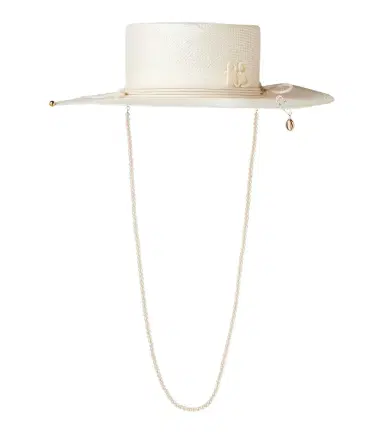 Ruslan Baginskiy Logo embellished straw hat | Thumbnail 1 Ruslan Baginskiy Logo embellished straw hat | Thumbnail 1
