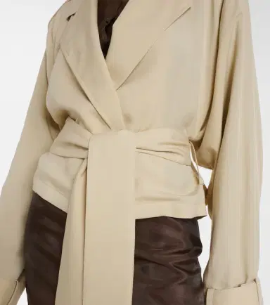The Frankie Shop Simona cropped trench coat | Thumbnail 4