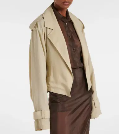 The Frankie Shop Simona cropped trench coat | Thumbnail 5