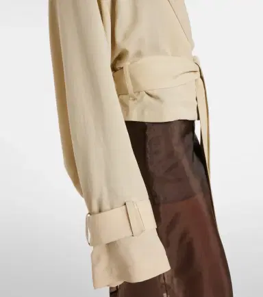 The Frankie Shop Simona cropped trench coat | Thumbnail 6