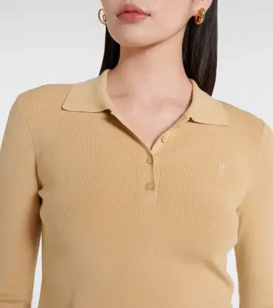 The Frankie Shop Giselle cropped polo sweater | Thumbnail 4