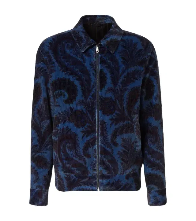 Etro Printed cotton velvet jacket