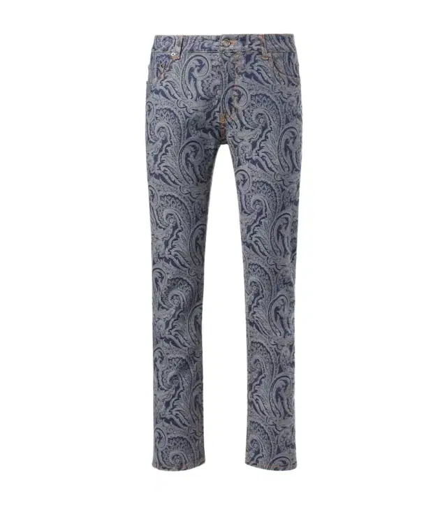 Etro Roma paisley slim jeans