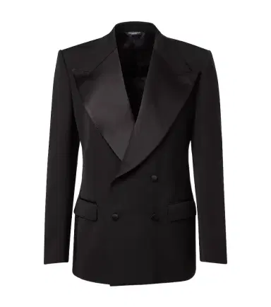 Dolce & Gabbana Wool and silk-blend tuxedo jacket | Thumbnail 1 Dolce & Gabbana Wool and silk-blend tuxedo jacket | Thumbnail 1