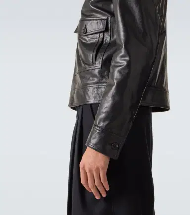 Dolce & Gabbana Shearling-trimmed leather jacket | Thumbnail 3 Dolce & Gabbana Shearling-trimmed leather jacket | Thumbnail 3