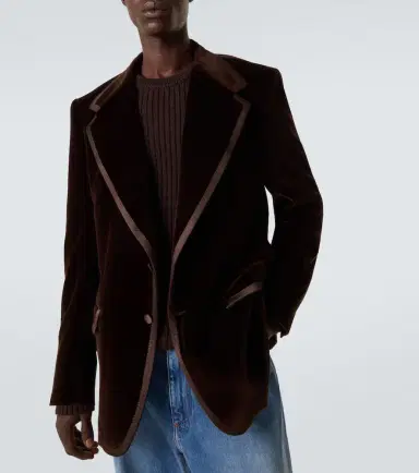 Dolce & Gabbana Cotton and silk velvet blazer | Thumbnail 3 Dolce & Gabbana Cotton and silk velvet blazer | Thumbnail 3