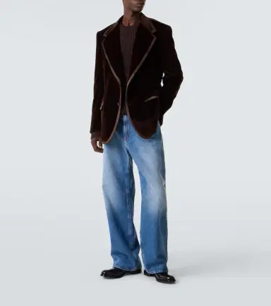 Dolce & Gabbana Cotton and silk velvet blazer | Thumbnail 4 Dolce & Gabbana Cotton and silk velvet blazer | Thumbnail 4