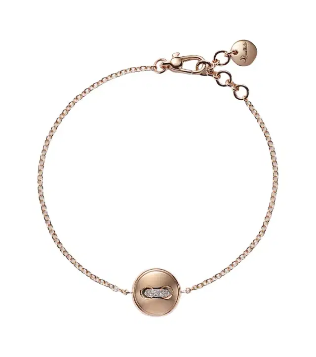 Pomellato Pom Pom Dot 18kt rose gold pendant bracelet with turquoise and diamonds