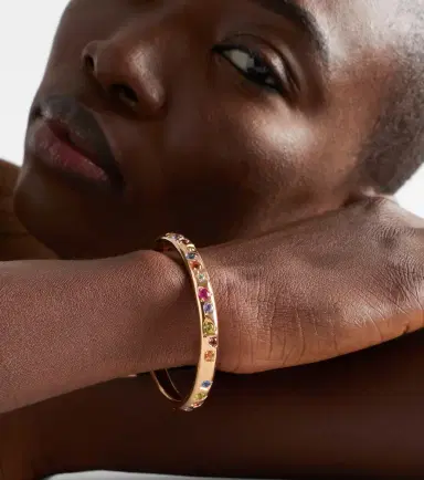Pomellato Iconica 18kt rose gold bangle with gemstones | Thumbnail 3 Pomellato Iconica 18kt rose gold bangle with gemstones | Thumbnail 3