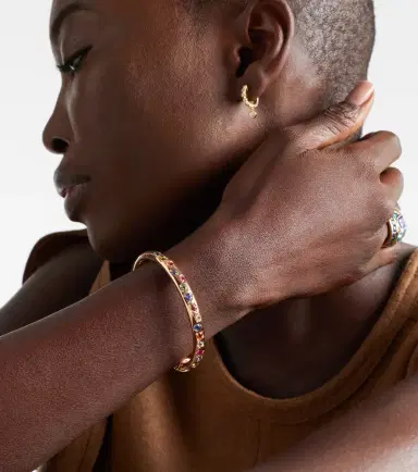 Pomellato Iconica 18kt rose gold bangle with gemstones | Thumbnail 4 Pomellato Iconica 18kt rose gold bangle with gemstones | Thumbnail 4