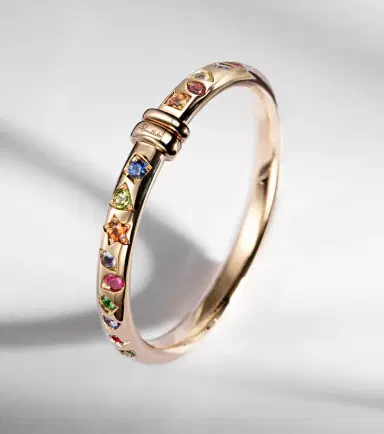 Pomellato Iconica 18kt rose gold bangle with gemstones | Thumbnail 5 Pomellato Iconica 18kt rose gold bangle with gemstones | Thumbnail 5