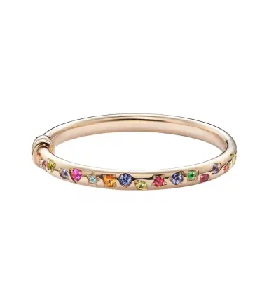 Pomellato Iconica 18kt rose gold bangle with gemstones | Thumbnail 1 Pomellato Iconica 18kt rose gold bangle with gemstones | Thumbnail 1