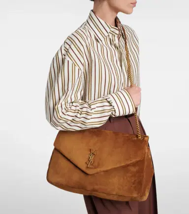 Saint Laurent Calypso Large suede shoulder bag | Thumbnail 7