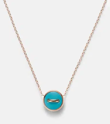 Pomellato Pom Pom Dot 18kt rose gold pendant necklace with turquoise and diamonds | Thumbnail 3 Pomellato Pom Pom Dot 18kt rose gold pendant necklace with turquoise and diamonds | Thumbnail 3